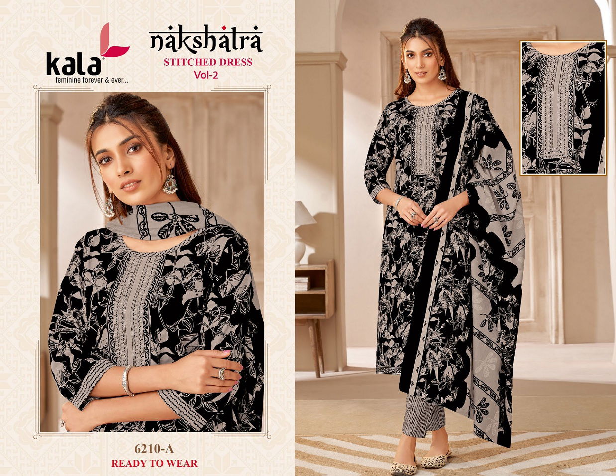 Nakshatra Vol 2 By Kala Printed Cotton Kurti With Bottom Dupatta Wholesalers In Delhi
